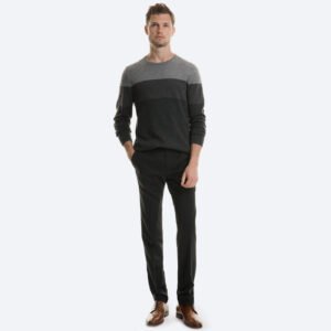 Stripe crew knit