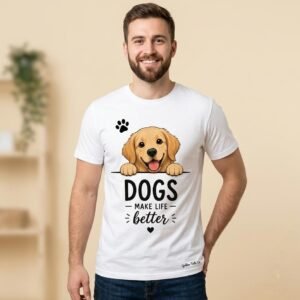 Better With Dogs | Golden Retriever Lover T-Shirt